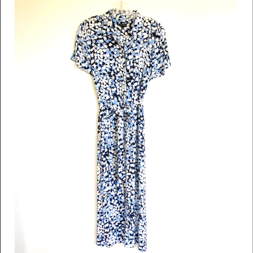 Talbots multi print shirt dress